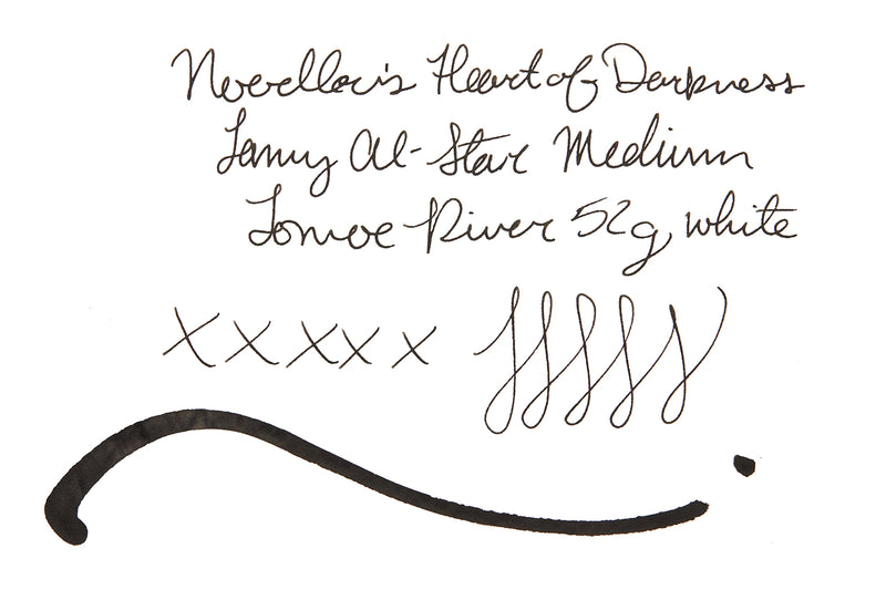 Noodler's Heart of Darkness - Ink Sample