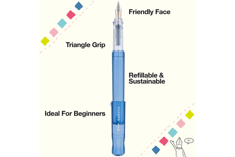 Pilot Kakuno Fountain Pen - Translucent Blue