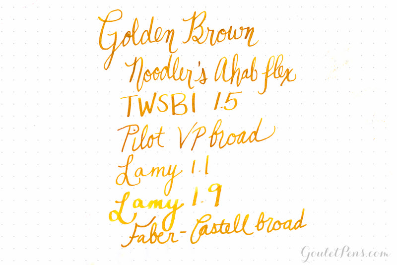 Noodler's Golden Brown - Ink Sample