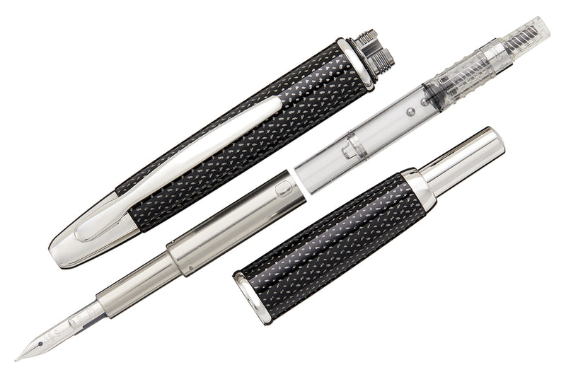 Pilot Vanishing Point Fountain Pen - Black Carbonesque