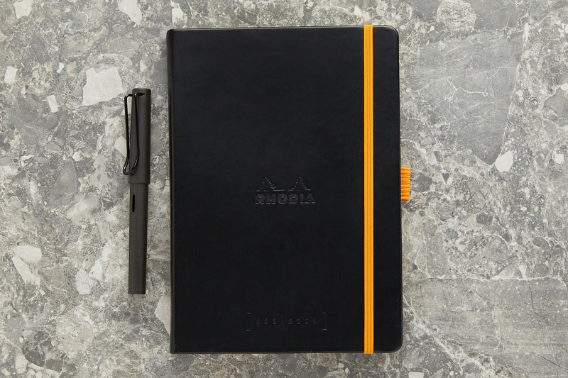 Rhodia Goalbook Dot Grid A5 Hardcover Journal - Black (Ivory Paper)