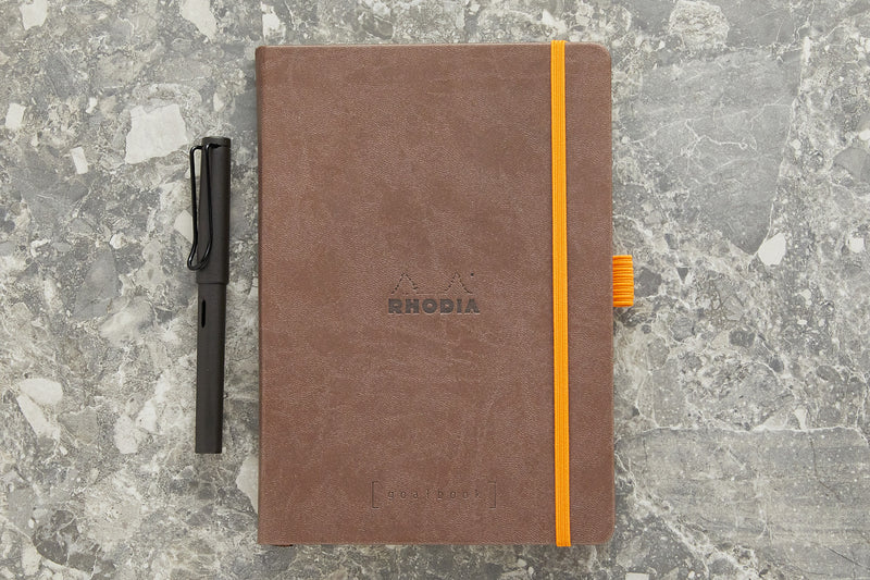 Rhodia Goalbook Dot Grid A5 Hardcover Journal - Chocolate (Ivory Paper)