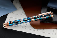 (Bottom Shelf) Conklin Endura Deco Crest Fountain Pen - Demo/Blue/Rosegold