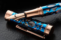 (Bottom Shelf) Conklin Endura Deco Crest Fountain Pen - Demo/Blue/Rosegold