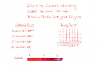 Diamine Sailor's Warning - Ink Sample