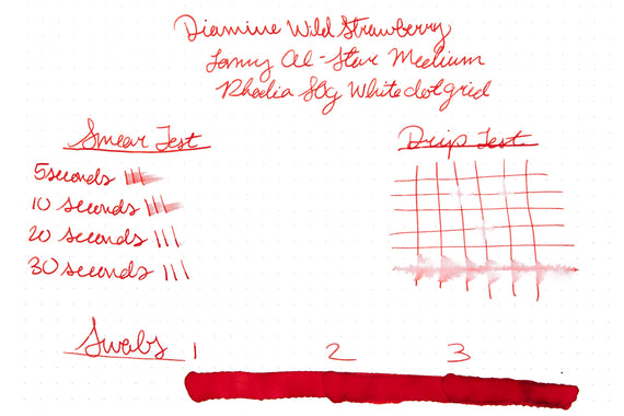 Diamine Wild Strawberry - Ink Sample