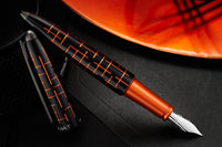 Diplomat Elox Fountain Pen - Matrix Orange/Black