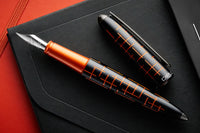 Diplomat Elox Fountain Pen - Matrix Orange/Black