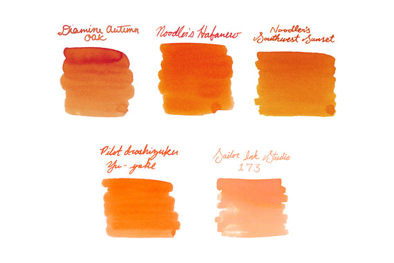 Orange Ink Sample Set