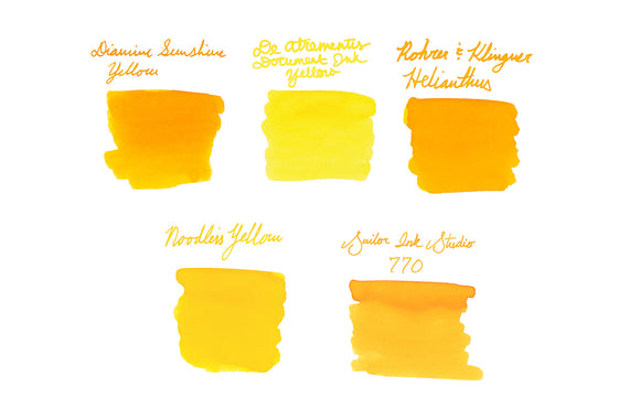 Yellow Ink Sample Set