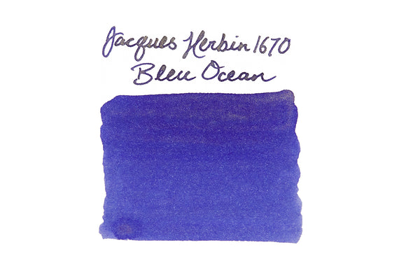 Jacques Herbin 1670 Bleu Ocean fountain pen ink