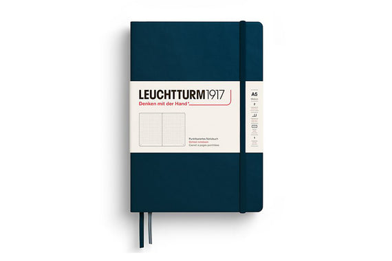 Leuchtturm1917 Medium A5 Notebook - Deep Sea, Dot Grid