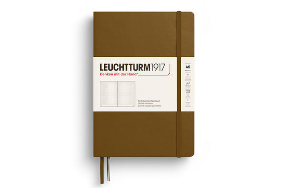 Leuchtturm1917 Medium A5 Notebook - Spice Brown, Dot Grid