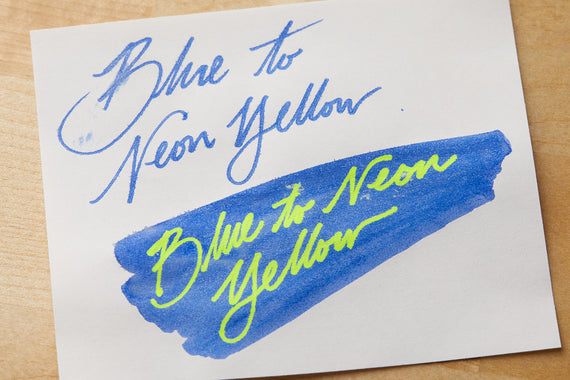 Monteverde Color Changing Blue to Neon Yellow - 30ml Bottled Ink