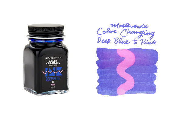 Monteverde Color Changing Deep Blue to Pink - 30ml Bottled Ink