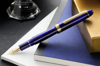 (Bottom Shelf) Platinum #3776 Century Fountain Pen - Chartres Blue/Gold