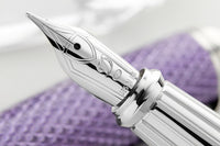 S.T. Dupont Line D Large Fountain Pen - Firehead Guilloche Lilac