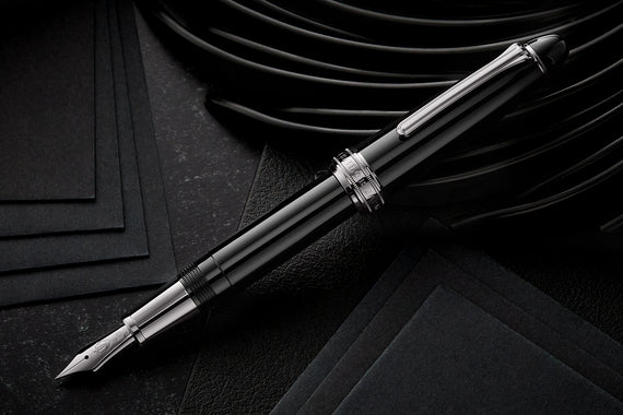 Sailor 1911L Naginata Togi Fountain Pen - Black/Black