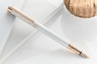 Waldmann Xetra Vienna Fountain Pen - White/Rose Gold