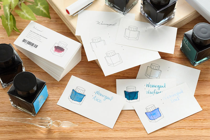 Wearingeul Ink Color Swatch Cards - Bottle