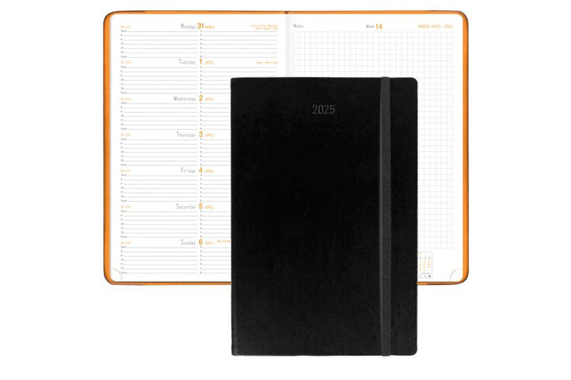 Rhodia 2025 Weekly Planner - Black