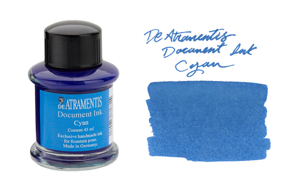 De Atramentis Document Ink Cyan - 45ml Bottled Ink