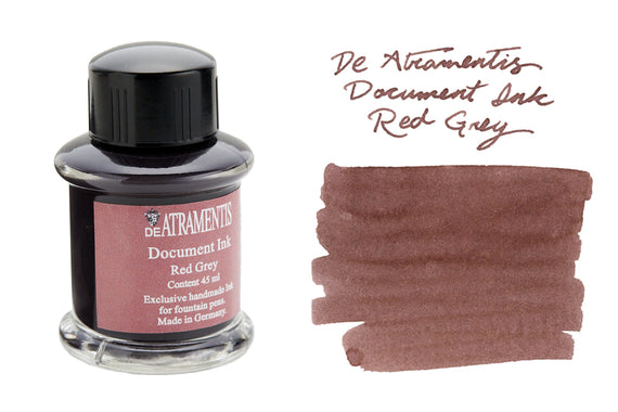 De Atramentis Document Ink Red Grey - 45ml Bottled Ink