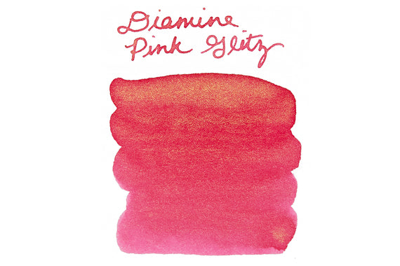 Diamine Pink Glitz fountain pen ink