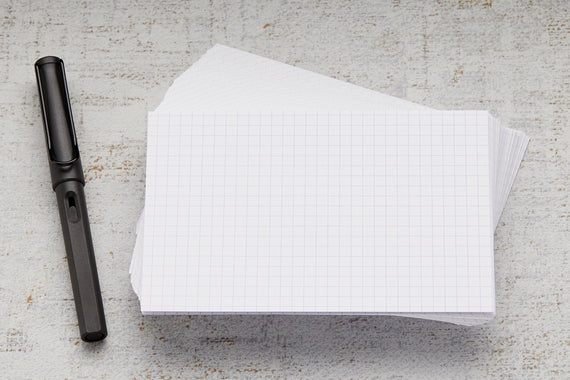 Exacompta White Index Cards (4 x 6) - Graph