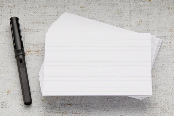 Exacompta White Index Cards (4 x 6) - Lined