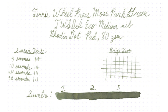 Ferris Wheel Press Moss Park Green - 38ml Bottled Ink