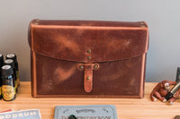 Galen Leather Writer's Medic Bag - Crazy Horse Tan