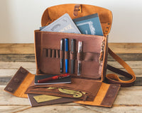 Galen Leather Writer's Medic Bag - Crazy Horse Tan