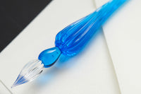 Jacques Herbin Round Glass Dip Pen - Blue