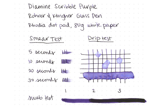 Diamine Scribble Purple - Ink Sample