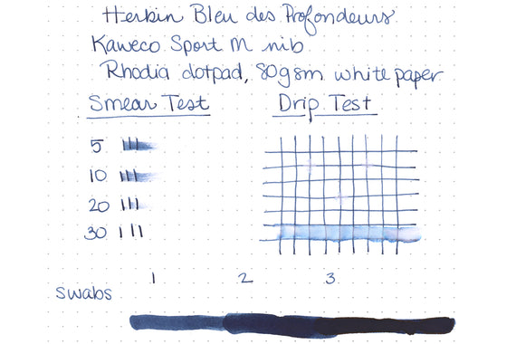 Herbin Bleu Des Profondeurs - Ink Sample