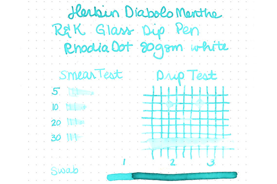 Herbin Diabolo Menthe - Ink Sample