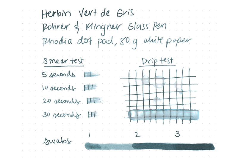 Jacques Herbin Vert de Gris - Ink Sample