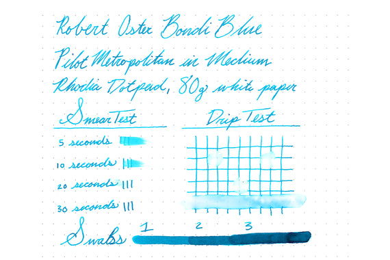 Robert Oster Bondi Blue - Ink Sample