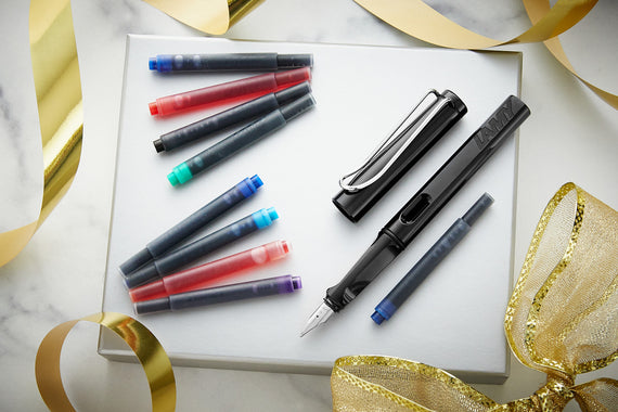 LAMY safari & ink cartridges gift set - shiny black