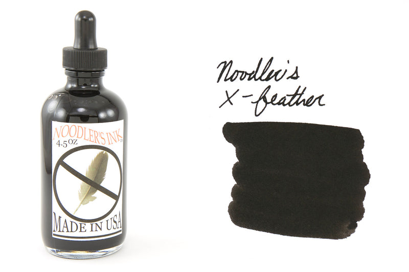 Noodler's X-Feather Black - 4.5oz Bottled Ink with Free Charlie Pen