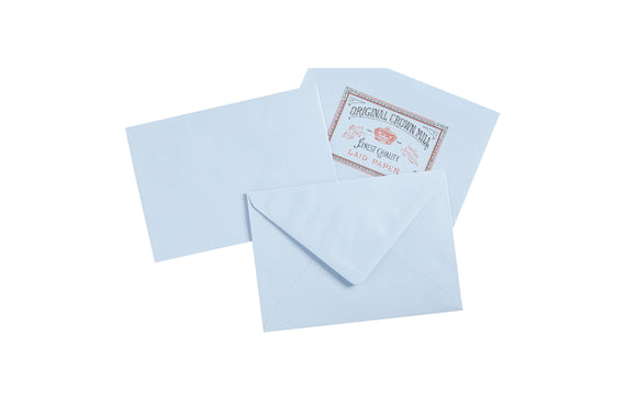 Original Crown Mill Classic Laid Small Envelopes - Light Blue