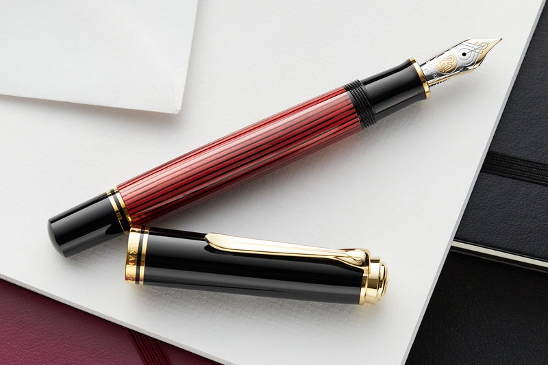 Pelikan M800 Fountain Pen - Black-Red