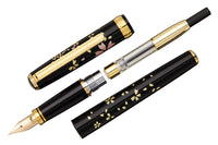 Platinum Kanazawa Leaf Fountain Pen - Swirling Petals of Cherry Blossoms