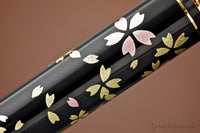 Platinum Kanazawa Leaf Fountain Pen - Swirling Petals of Cherry Blossoms