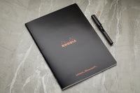 Rhodia Classic Side Staplebound A4 Notebook - Black, Dot Grid