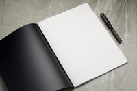 Rhodia Classic Side Staplebound A4 Notebook - Black, Lined