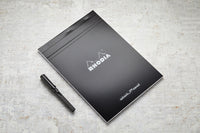 (Bottom Shelf) Rhodia No. 18 A4 Notepad - Black, Dot Grid