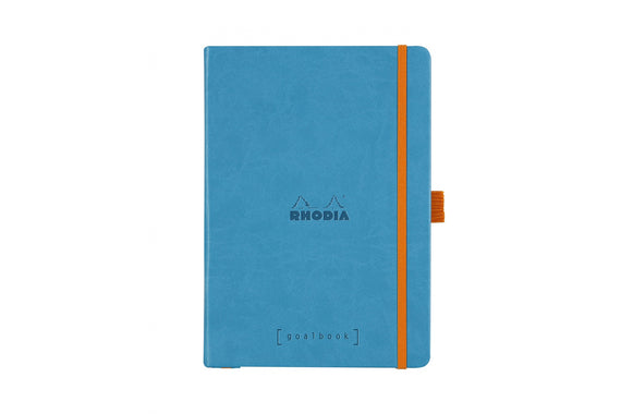 Rhodia Goalbook Dot Grid A5 Hardcover Journal - Turquoise (Ivory Paper)