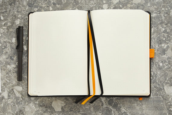 Rhodia Goalbook Dot Grid A5 Hardcover Journal - Black (Ivory Paper)